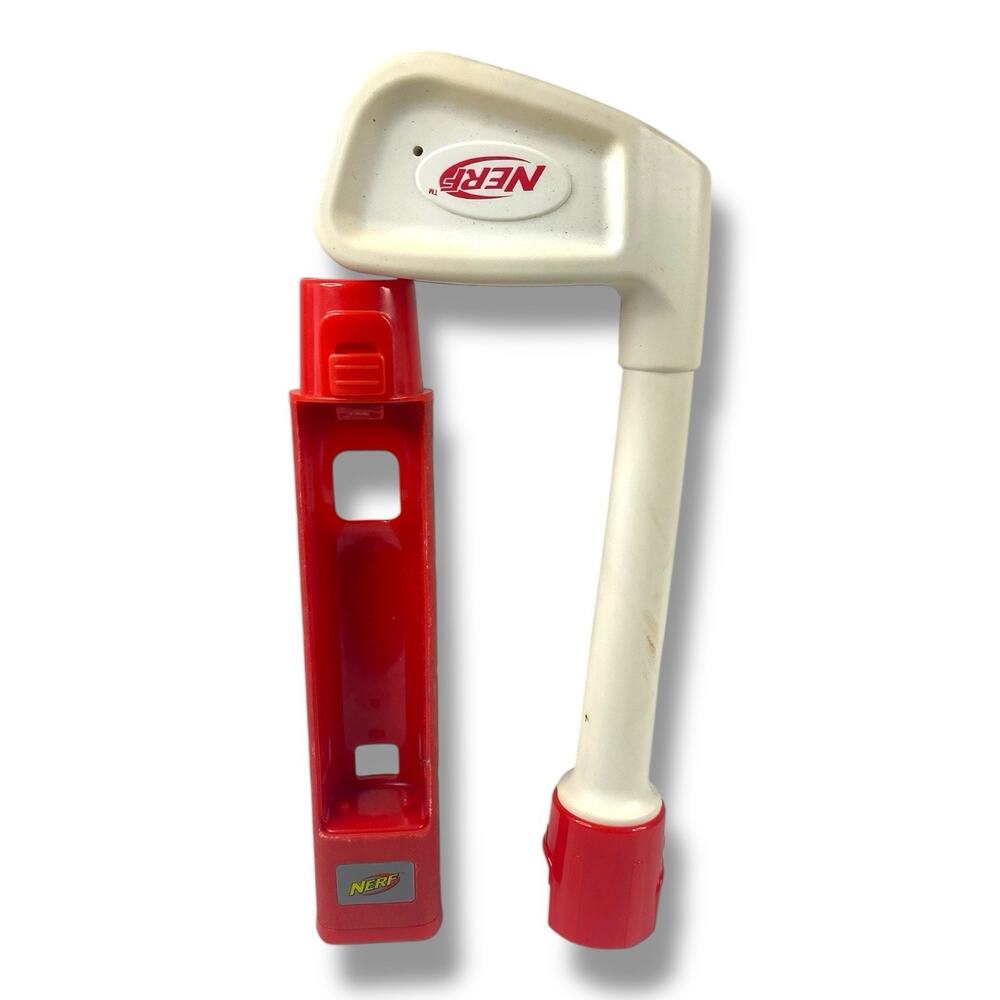 Nintendo Wii Red Nerf Sports Pack GOLF CLUB TENNIS RACKET Used